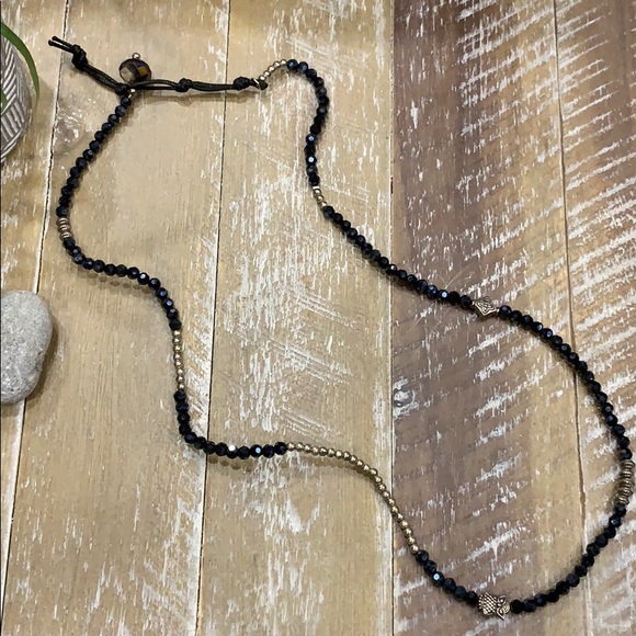 🌅Owl lovers Black Crystal Necklace - Picture 6 of 8